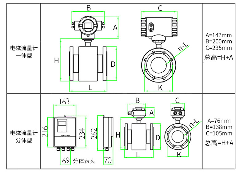 井水流量計(jì)外形尺寸圖