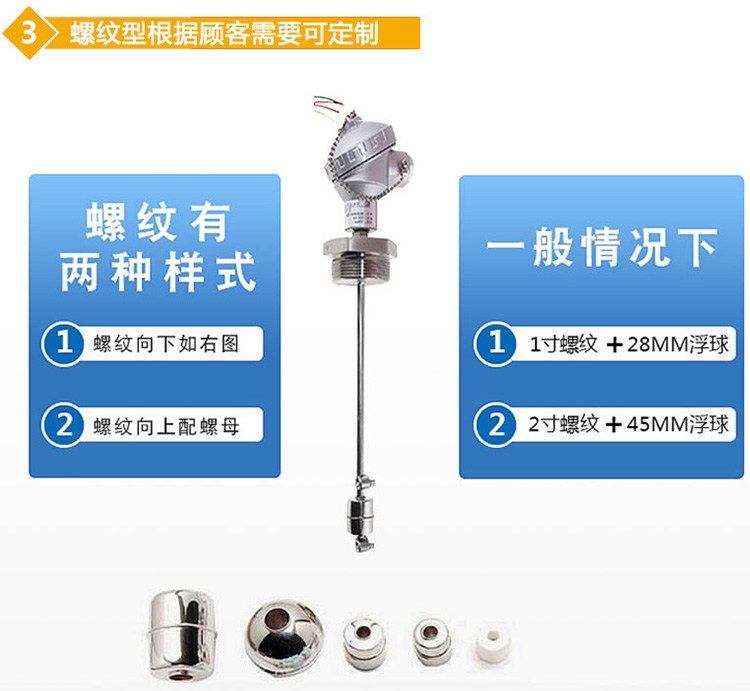 蓄水池液位計(jì)螺紋分類圖