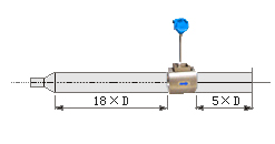 高溫渦街流量計(jì)直管段安裝要求示意圖二